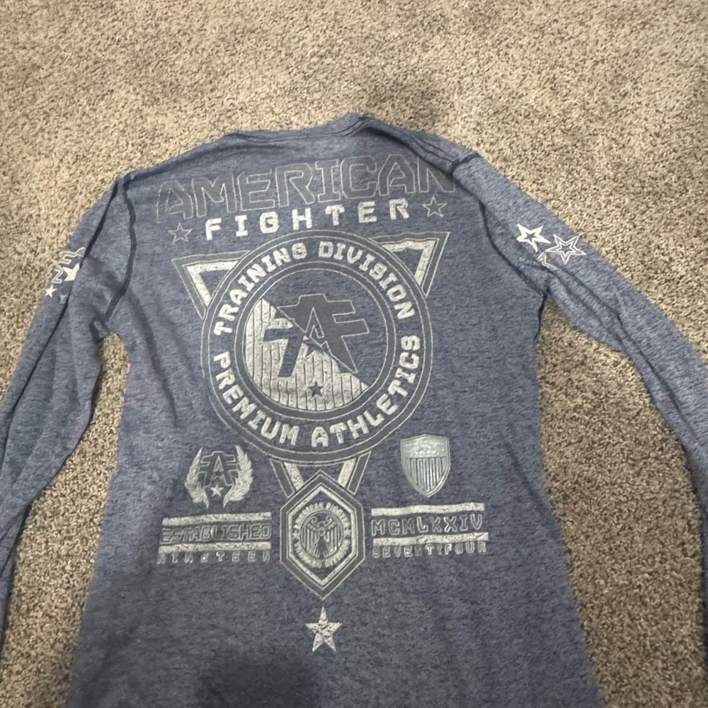 American Fighter Blue Long Sleeve Tee
